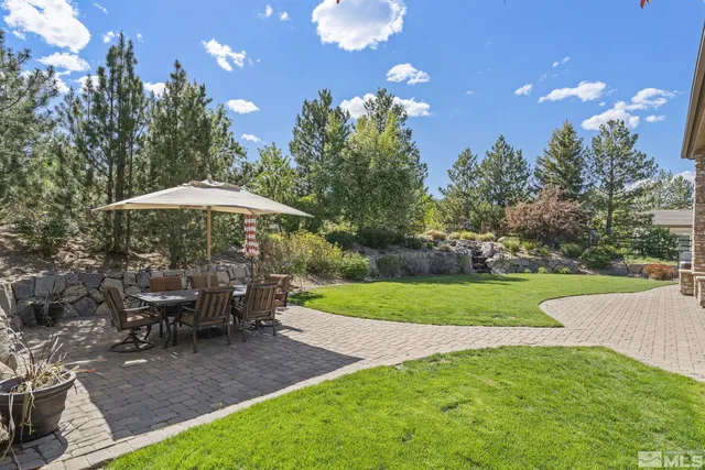 a view of outdoor space yard deck and outdoor kitchen