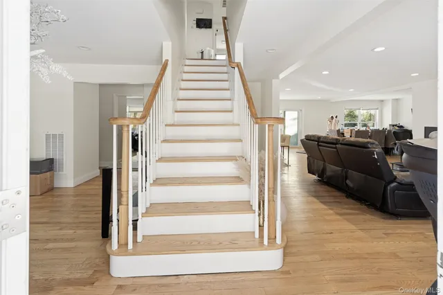 a kitchen with stainless steel appliances a refrigerator and a stove