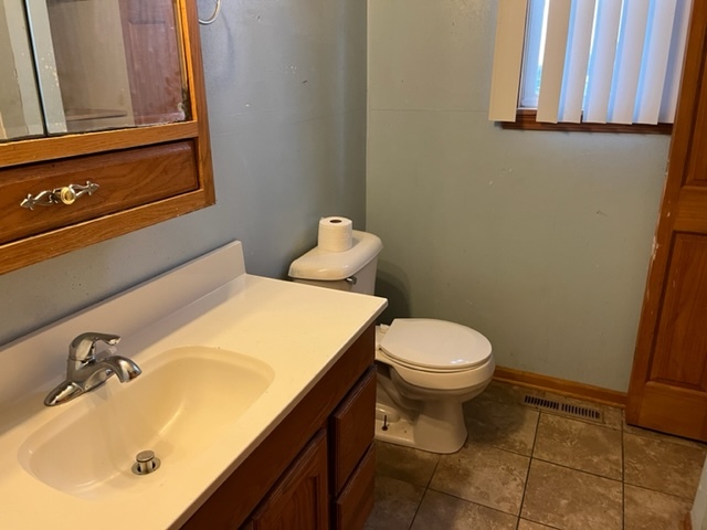 6081 South Woodlawn Road Rochelle, IL 61068 - Photo 5 of 8 a bathroom with a sink and a toilet