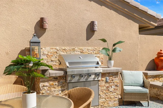 a view of a hallway with wooden shelves