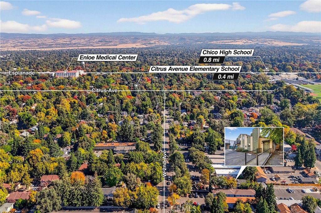 703 West 2nd Avenue Chico, CA 95926 - Photo 6 of 27 an aerial view of a city