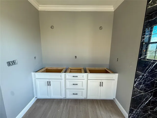 a room with storage and utility