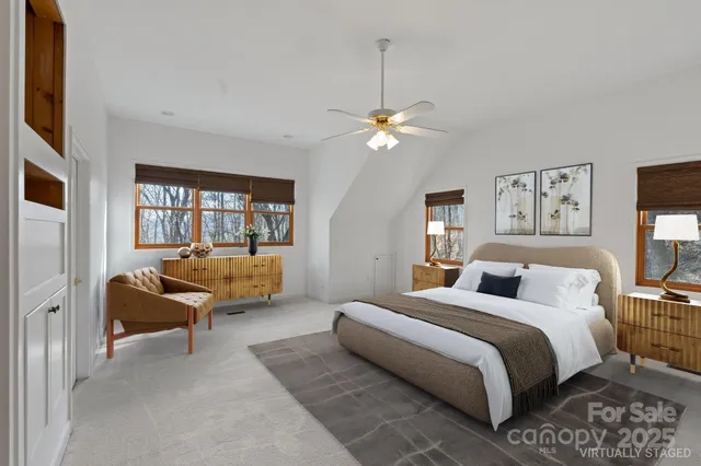 a view of empty room with windows