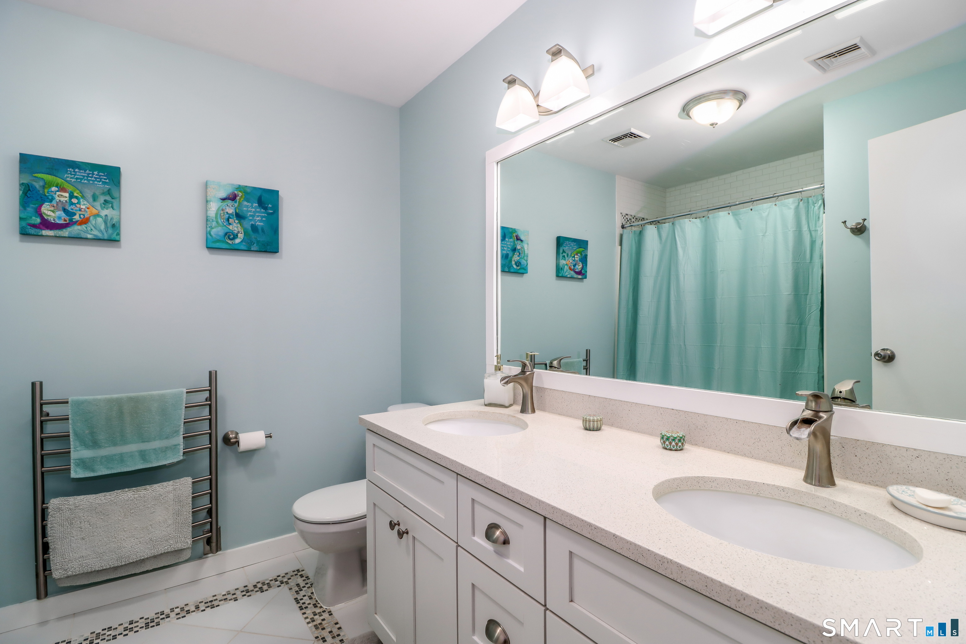 8 Marilyn Road Brookfield, CT 06804 - Photo 16 of 37 a bathroom with a granite countertop sink mirror vanity and toilet
