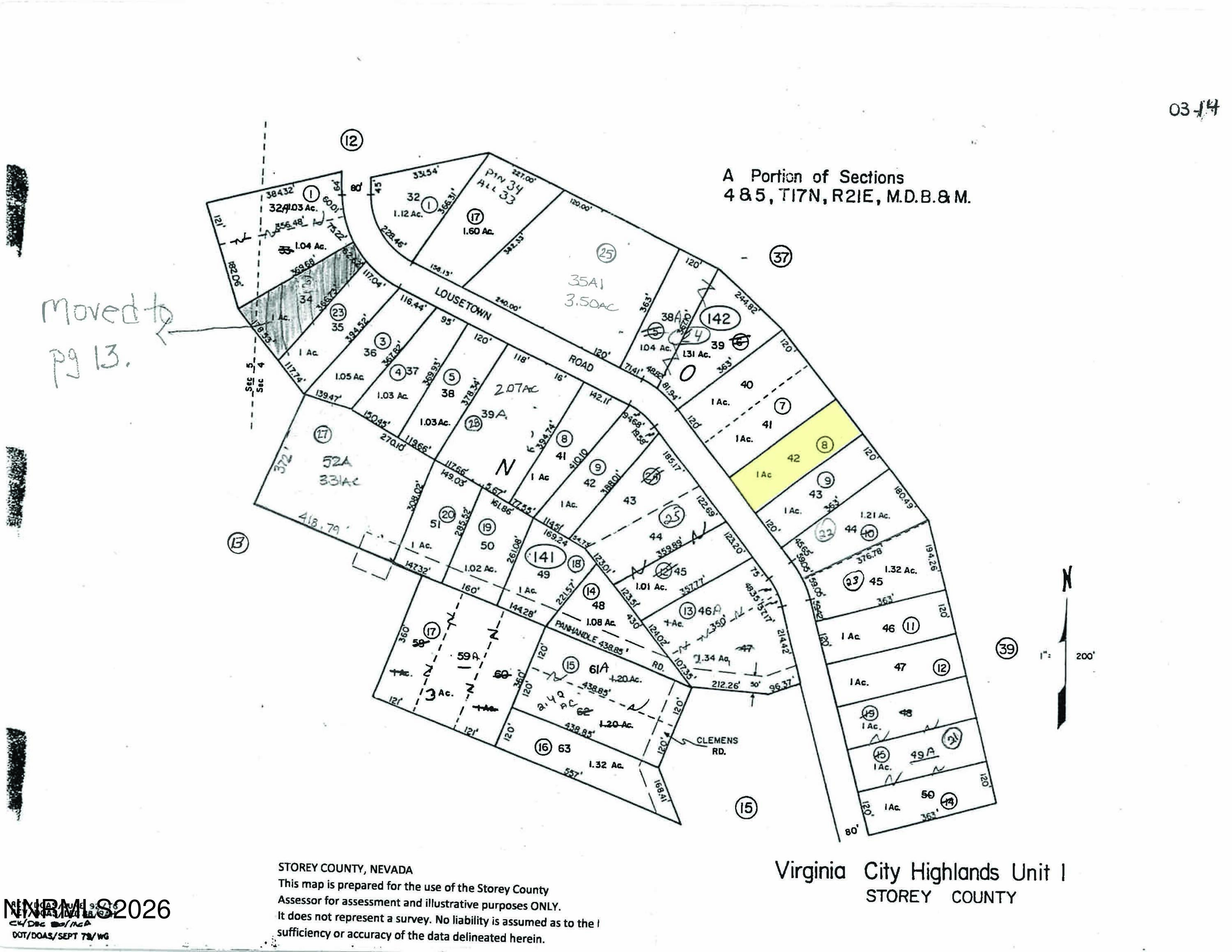 1761 Lousetown Road Reno, NV 89521 - Photo 5 of 5 00314208 1761 Lousetown Road Plat Map