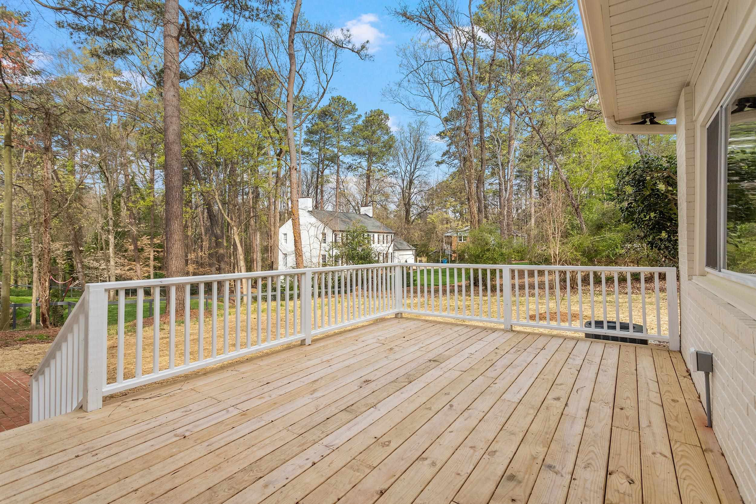 2906 Buckingham Road Durham, NC 27707 - Photo 34 of 34 a view of balcony with wooden floor and fence