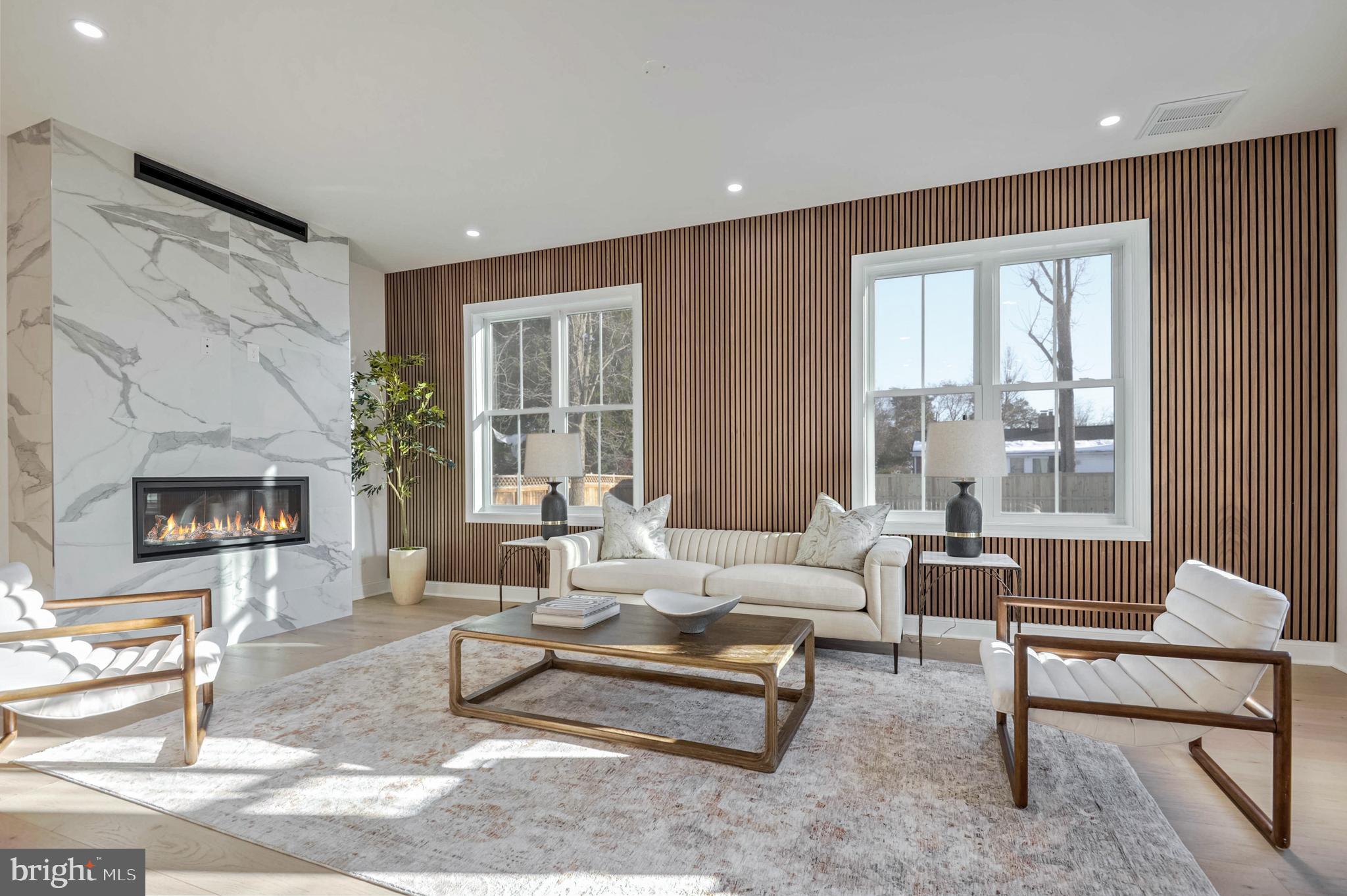 1809 Shenandoah Road Alexandria, VA 22308 - Photo 9 of 77 Gas Fireplace with Large Format Porcelain Tile