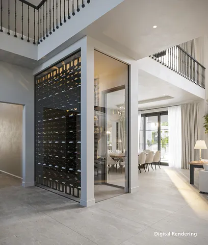 a view of wooden door