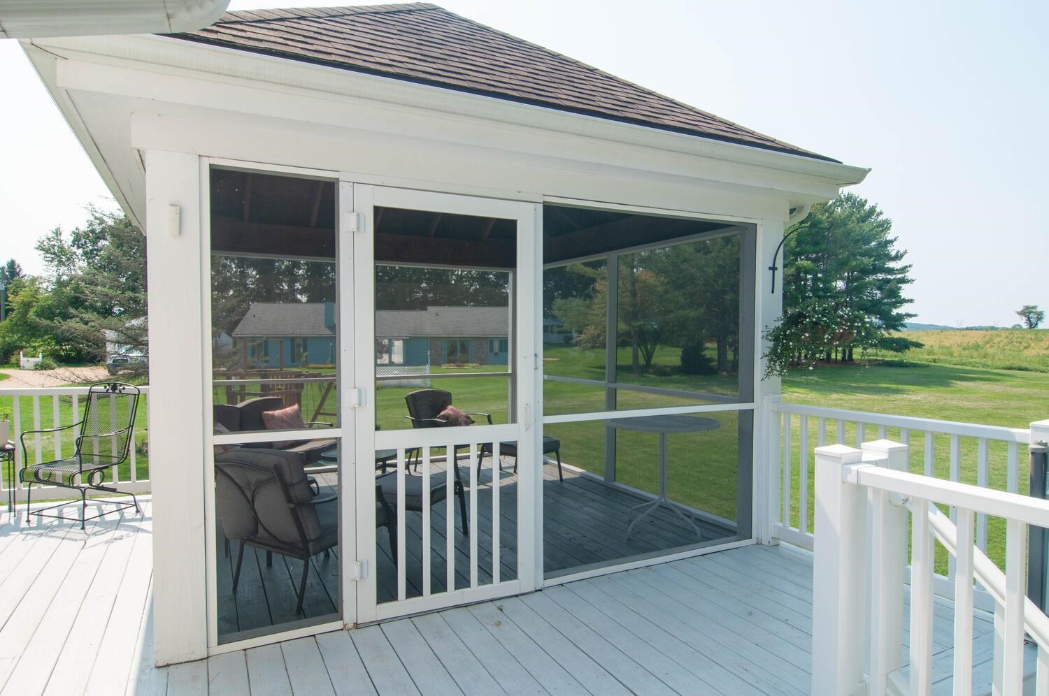 3155 Barterbrook Road Staunton, VA 24401 - Photo 45 of 59 a porch with a table and chairs next to a yard