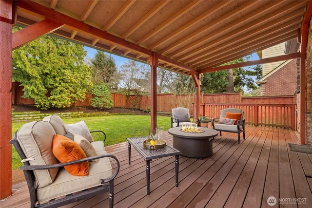 a outdoor view with a sitting space