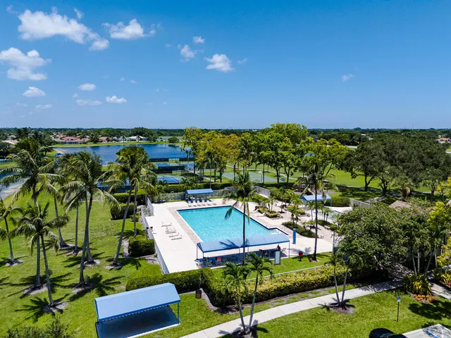 a view of a city with lawn chairs