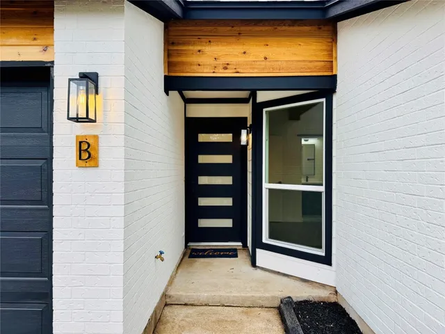 a view of front door of house