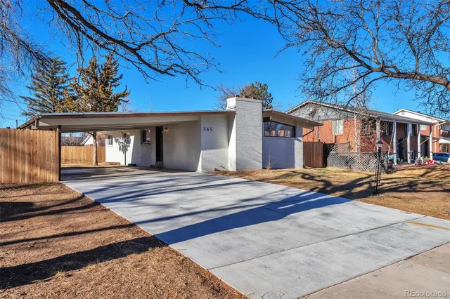 a view of a house with a patio