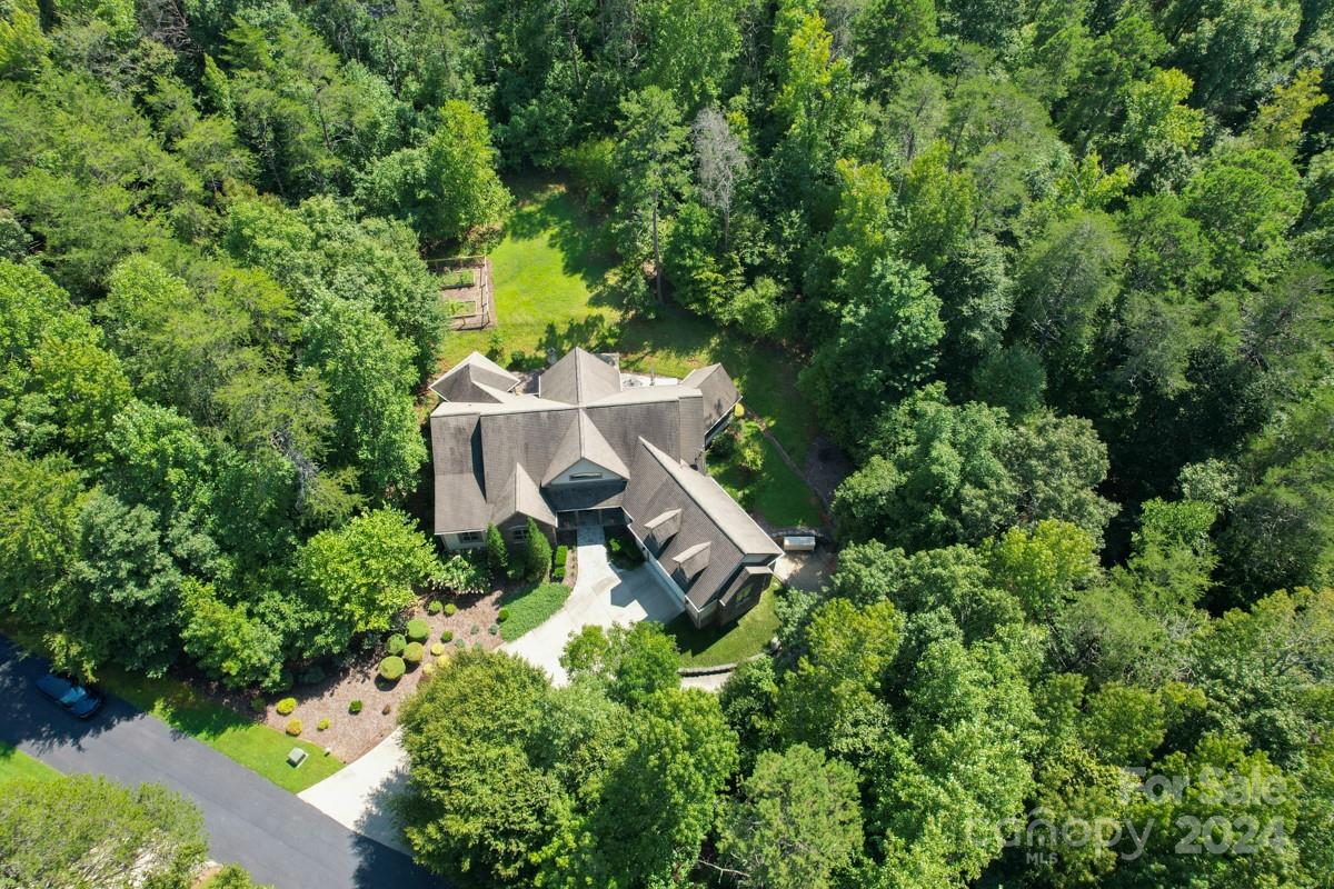 42 Forest Ridge Lane Tryon, NC 28782 - Photo 44 of 46 an aerial view of a house with a yard and outdoor seating