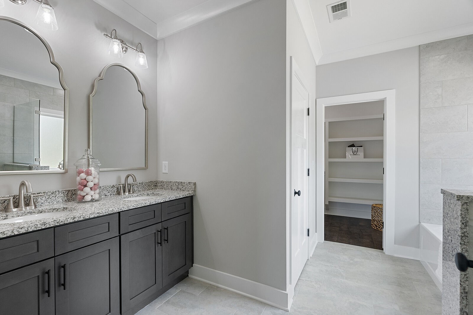 4462 Corbin Sneed Road Springfield, TN 37172 - Photo 12 of 22 a en suite bathroom with a double vanity sink and a mirror