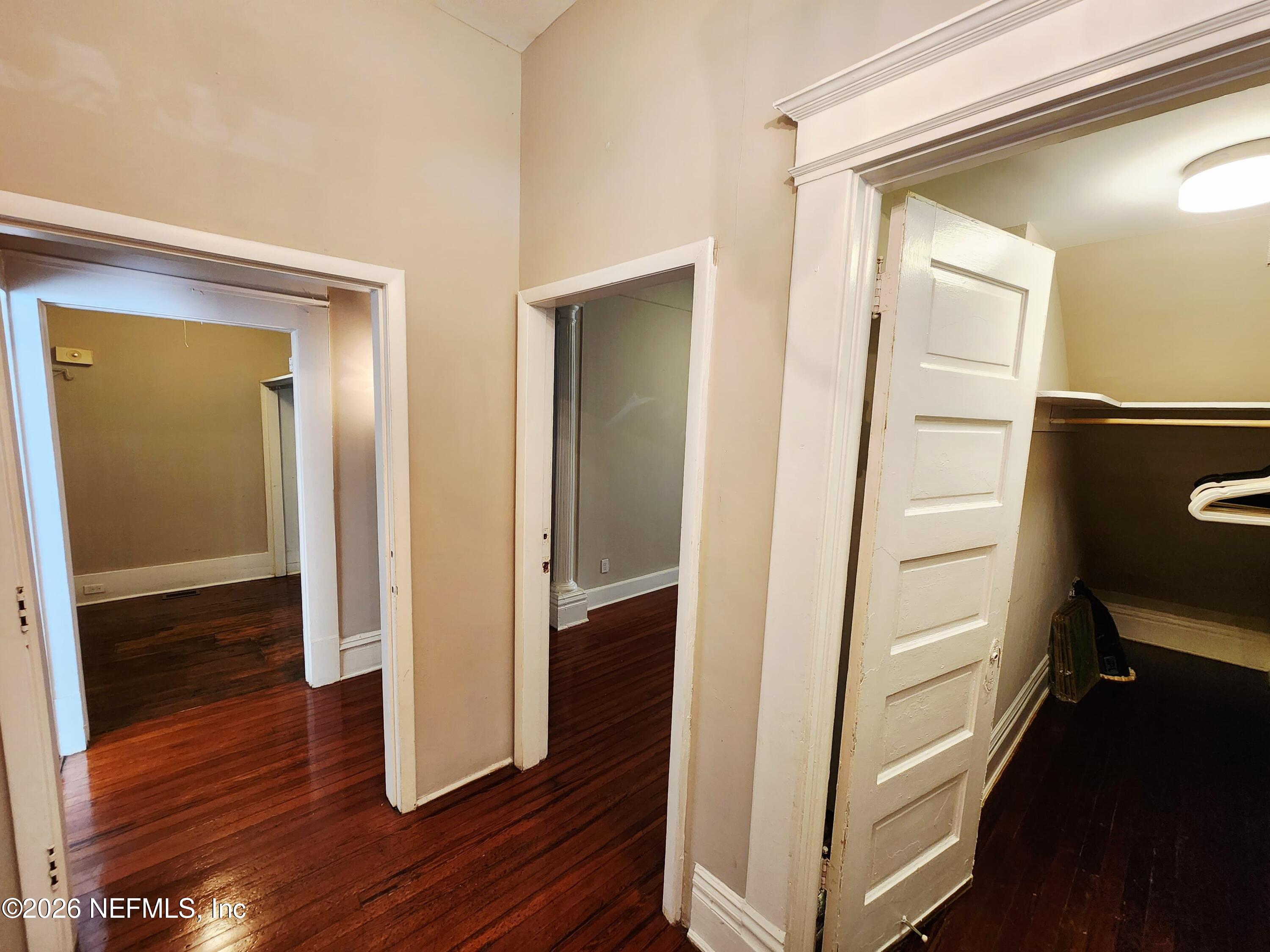 1719 Aberdeen Street Jacksonville, FL 32205 - Photo 13 of 17 a view of a hallway with wooden floor and closet