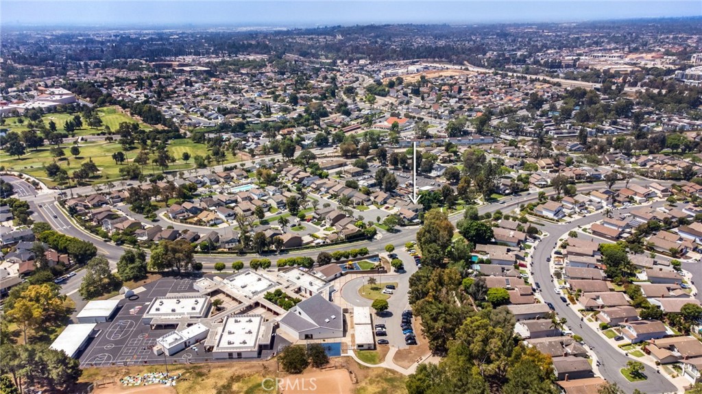 109 Cinnamon Ridge Road Brea, CA 92821 - Photo 64 of 67 Overhead view of neighborhood and arrow to home.