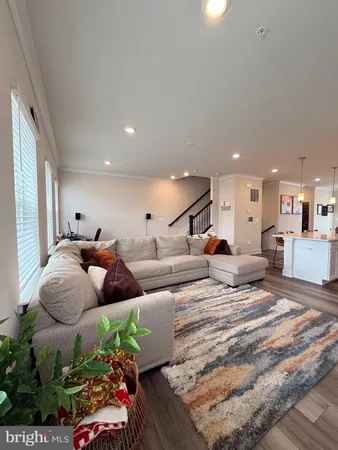 a living room with furniture and a couch