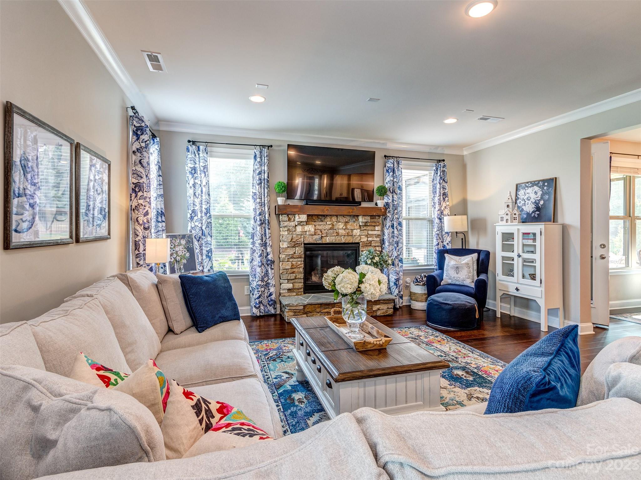 5515 Braddock Ml Way Lancaster, SC 29720 - Photo 11 of 41 a living room with furniture fireplace and a large window