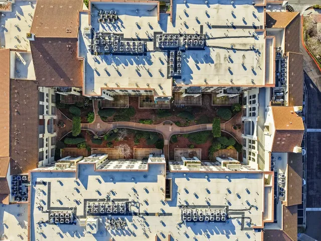 an aerial view of multiple house