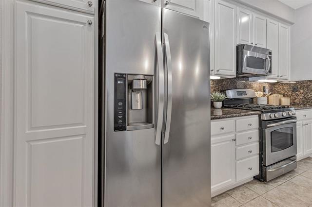907 Rancho Place San Jose, CA 95126 - Photo 13 of 31 a kitchen with white cabinets and stainless steel appliances