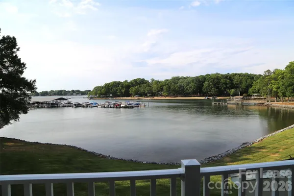 a view of a lake with a mountain view