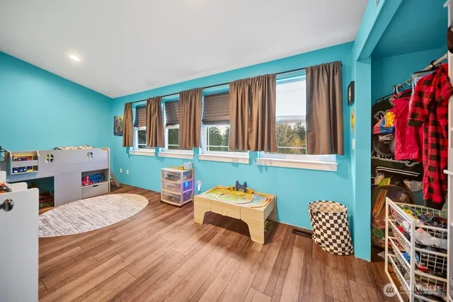 a view of a room with shelves