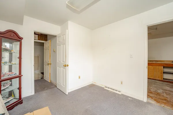 an empty room with a window