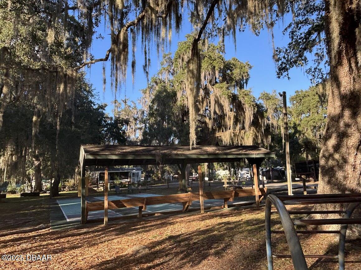 25146 Northeast 140th Loop Salt Springs, FL 32134 - Photo 26 of 46 a view of a chairs and table on the deck