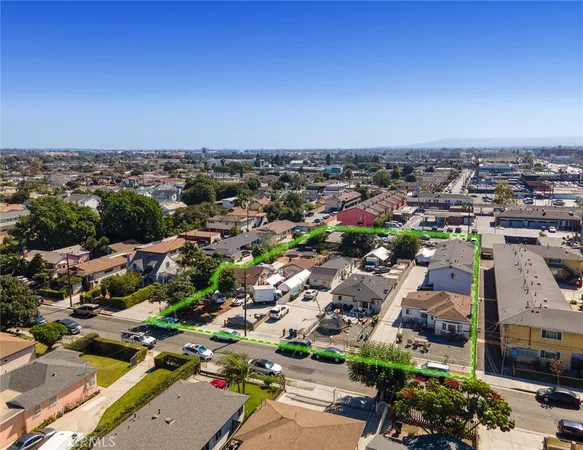 an aerial view of a city