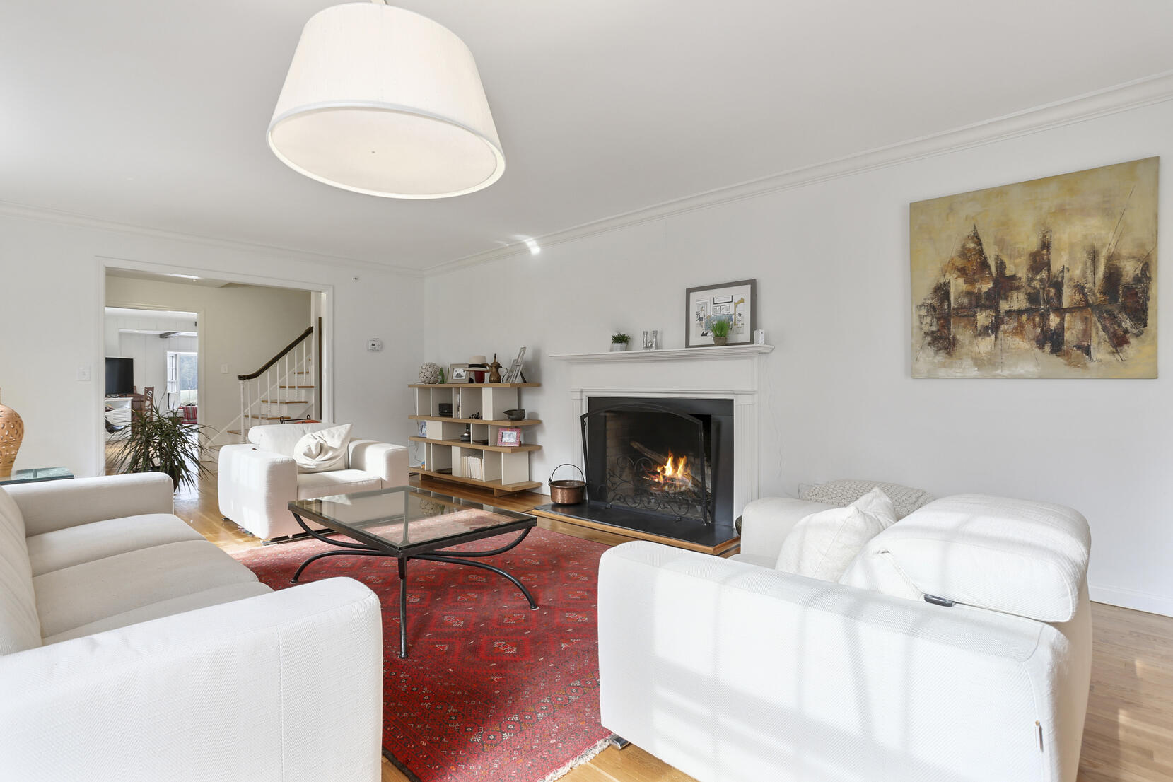 507 Brookside Road New Canaan, CT 06840 - Photo 7 of 36 a living room with furniture and a fireplace