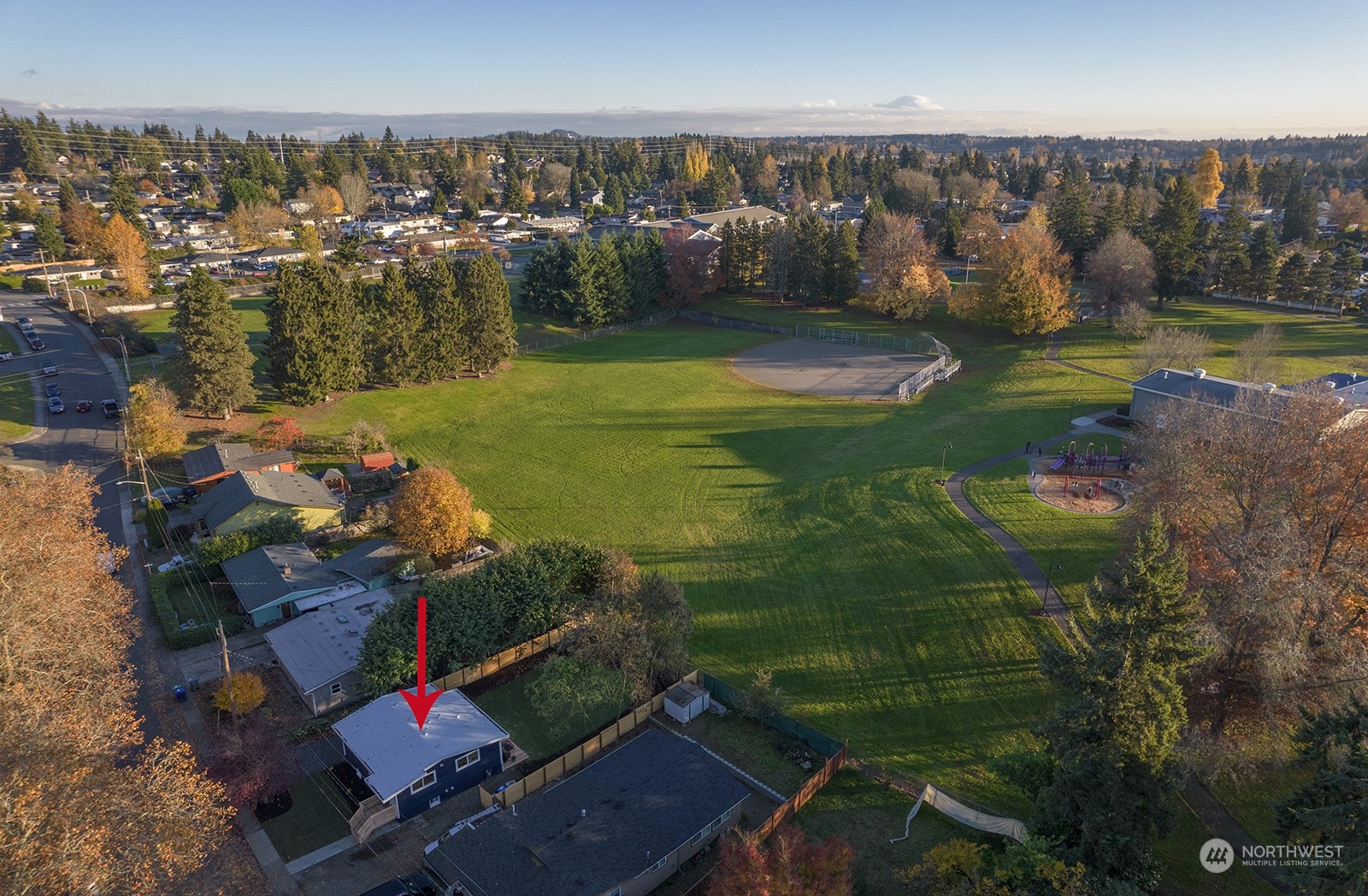 2601 Northeast 9th Street Renton, WA 98056 - Photo 31 of 34 an aerial view of a houses with outdoor space