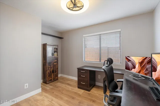 a room with furniture and windows