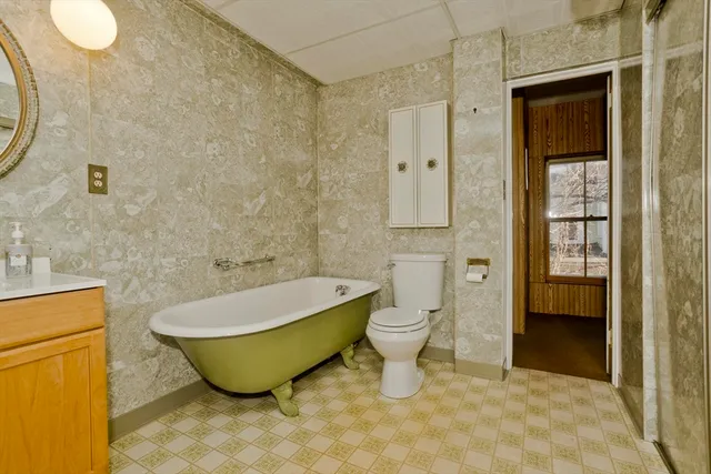 a view of an entryway with a room