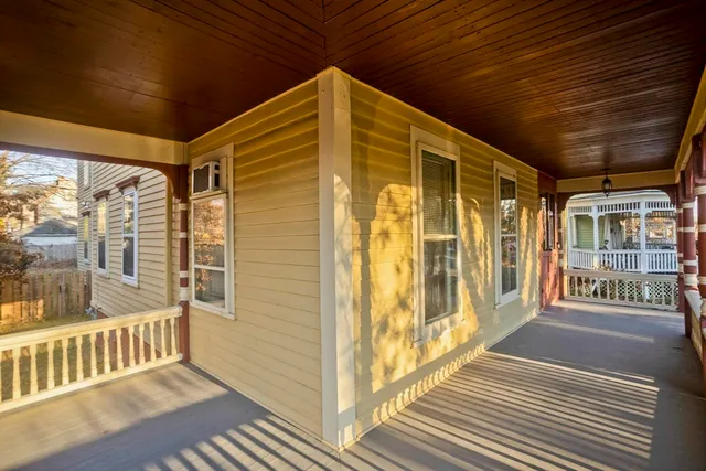 a porch with view of outdoor space