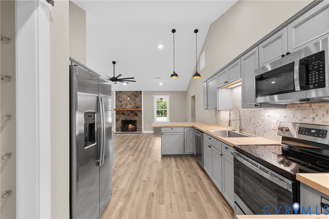 11905 Quaker Road Dinwiddie, VA 23841 - Photo 7 of 34 Kitchen featuring stainless steel appliances, ligh
