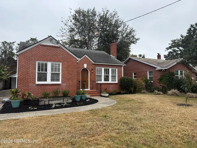 a front view of a house