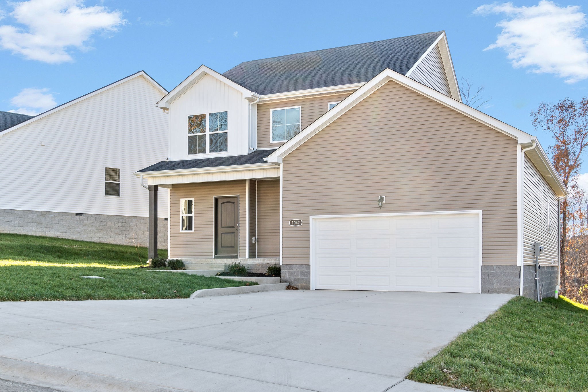 front view of house with a yard