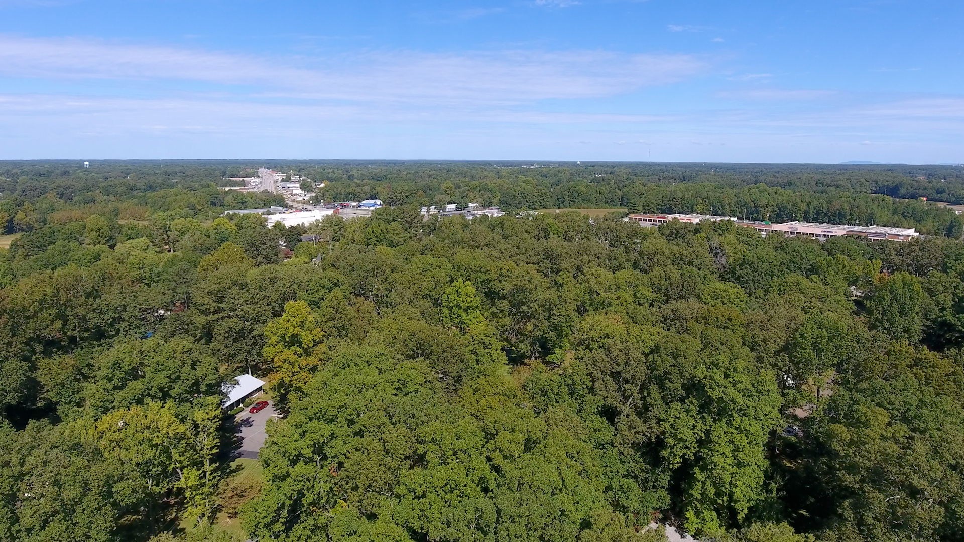 196 Thomas Street Manchester, TN 37355 - Photo 42 of 43 an aerial view of residential houses with outdoor space and trees
