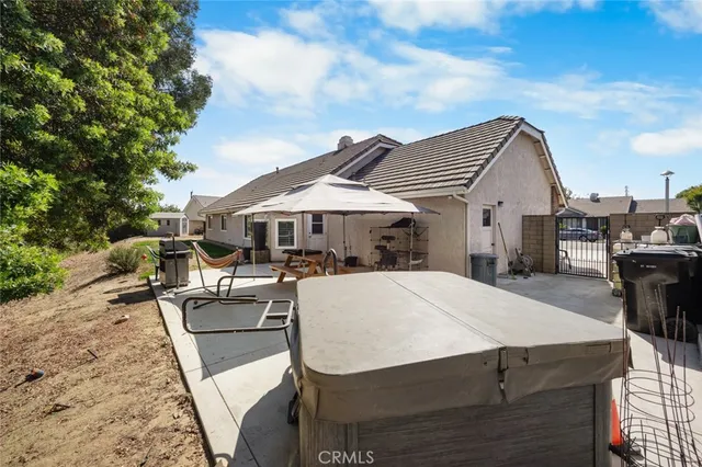 a outdoor space with a barbeque