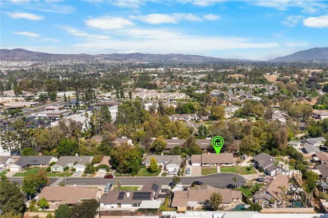 an aerial view of a city