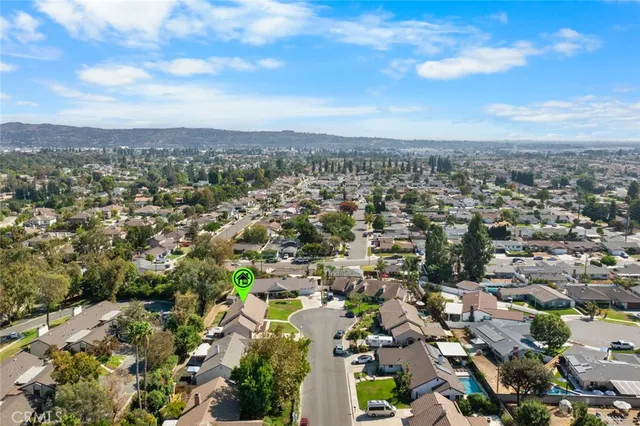 an aerial view of a city