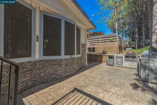 a view of a house with a patio