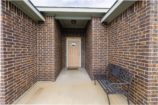 a view of wooden door
