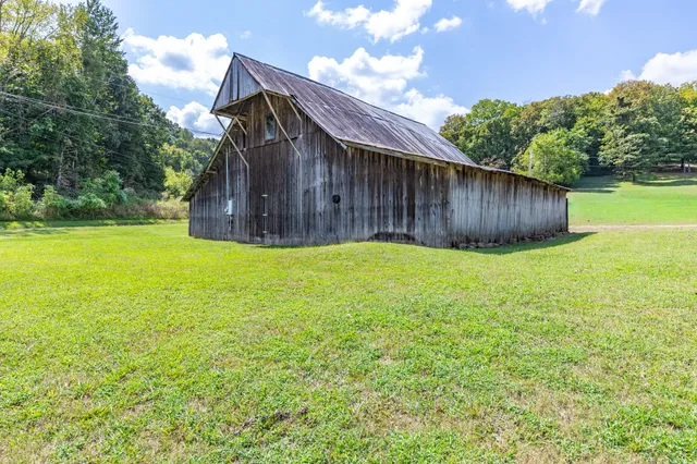 a view of a swimming pool with a yard
