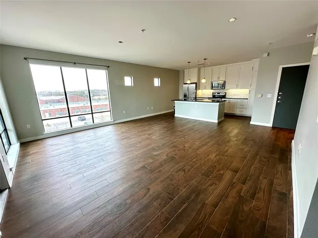 a view of a building and a street