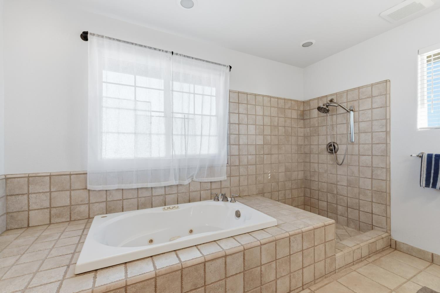 2938 North Trinity Avenue Kerman, CA 93630 - Photo 30 of 38 a bathroom with a bathtub and shower