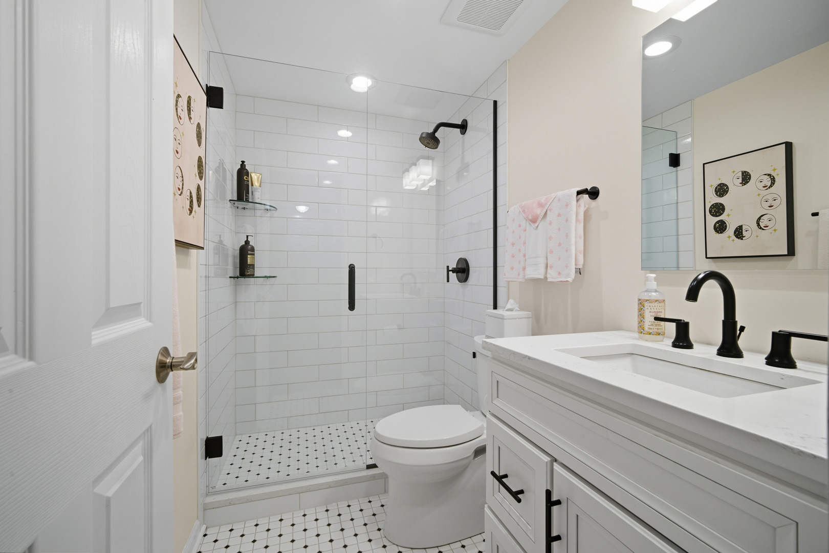 645 Spring Road Glenview, IL 60025 - Photo 27 of 31 a bathroom with a sink a toilet and shower