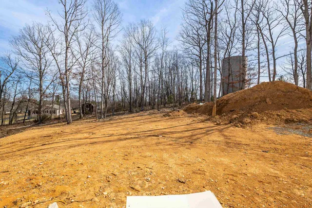 a view of a backyard of a house