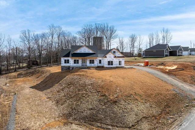 a view of a street with houses